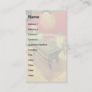 Tarjeta De Visita Vincent Van Gogh - El Café de Noche Arte Fino