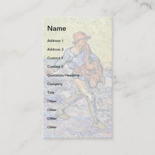 Tarjeta De Visita Vincent Van Gogh - El sembrador - Pintura de arte
