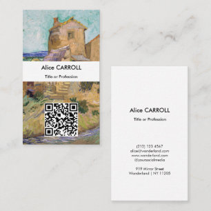 Tarjeta De Visita Vincent van Gogh - El viejo molino - Código QR