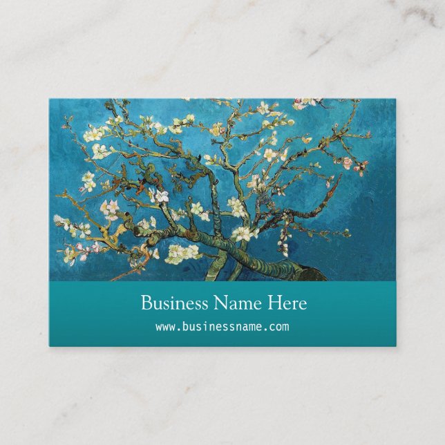 Tarjeta De Visita Vincent van Gogh, floreciente árbol de almendros (Anverso)