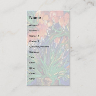 Tarjeta De Visita Vincent Van Gogh - Fritillarios En Una Vara De Cob
