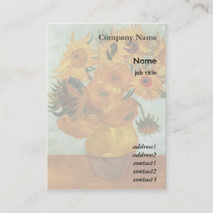 Tarjeta De Visita Vincent van Gogh, Girasoles