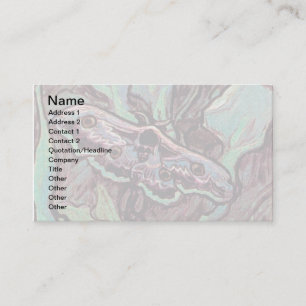Tarjeta De Visita Vincent Van Gogh - Gran Polilla Pavo Real Arte Fin