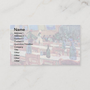 Tarjeta De Visita Vincent Van Gogh - Interior de un restaurante