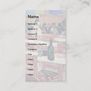 Tarjeta De Visita Vincent Van Gogh - Interior Del Restaurante