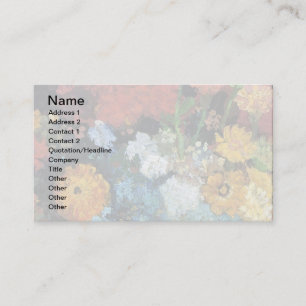 Tarjeta De Visita Vincent Van Gogh - Jarrón con Zinnias Arte Fino