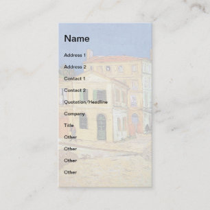 Tarjeta De Visita Vincent Van Gogh - La Casa Amarilla - Arte Fino