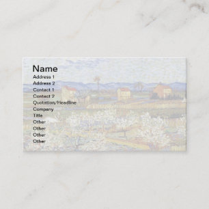 Tarjeta De Visita Vincent Van Gogh - La Crau con melocotoneros