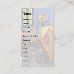 Tarjeta De Visita Vincent Van Gogh - La habitación de Van Gogh en Ar