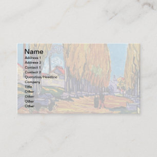 Tarjeta De Visita Vincent Van Gogh - Les Alyscamps Paisaje de otoño
