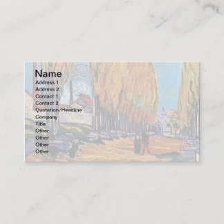 Tarjeta De Visita Vincent Van Gogh - Les Alyscamps Paisaje de otoño
