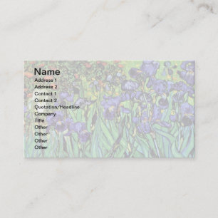 Tarjeta De Visita Vincent Van Gogh - Lirios - Amante del Arte Floral