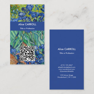 Tarjeta De Visita Vincent Van Gogh - Lirios - Código QR