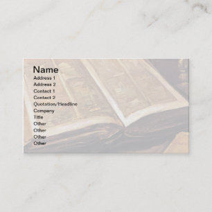 Tarjeta De Visita Vincent Van Gogh - Naturaleza Muerta con Biblia