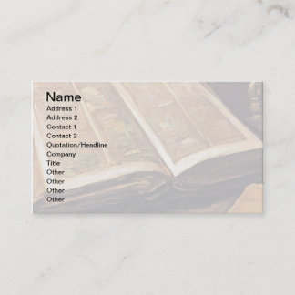 Tarjeta De Visita Vincent Van Gogh - Naturaleza Muerta con Biblia