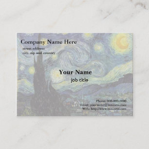 Tarjeta De Visita Vincent van Gogh, Noche Starry
