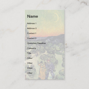 Tarjeta De Visita Vincent Van Gogh - Paisaje Con Bella Artes Pareja
