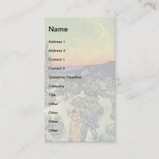 Tarjeta De Visita Vincent Van Gogh - Paisaje Con Bella Artes Pareja
