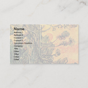 Tarjeta De Visita Vincent Van Gogh - Pinos Contra un Cielo Rojo