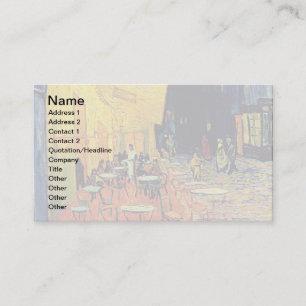 Tarjeta De Visita Vincent Van Gogh - Terraza del Café por la Noche A