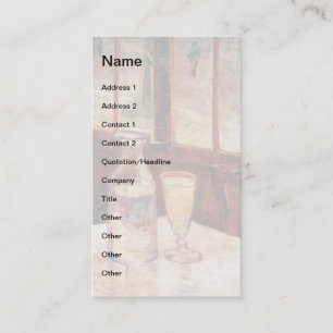 Tarjeta De Visita Vincent Van Gogh - Todavía la vida con Absinthe