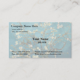 Tarjeta De Visita Vincent van Gogh, un árbol de almendros florecien