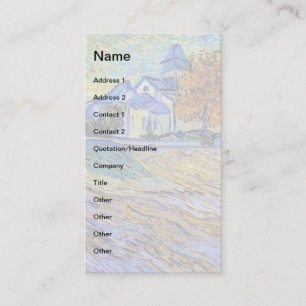 Tarjeta De Visita Vincent Van Gogh - Vista del asilo y capilla