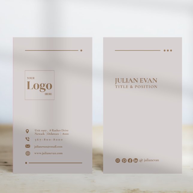 Tarjeta De Visita Vinculación de los medios sociales modernos y eleg (Subido por el creador)