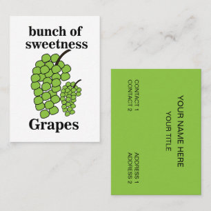 Tarjeta De Visita Viñedo de Uvas Verdes