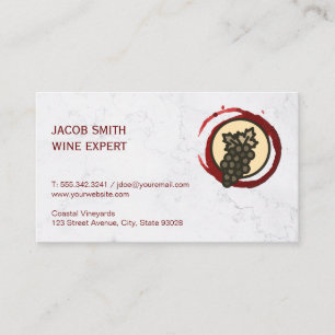Tarjeta De Visita Viñedo   Ensayos de vino   Distribuidor de vinos