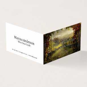 Tarjeta De Visita Viñedo Majestuoso Vino