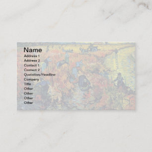 Tarjeta De Visita Viñedo Rojo en Arlés de Vincent Van Gogh