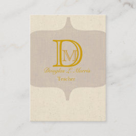 Tarjeta De Visita Viñeta monograma moderno y elegante