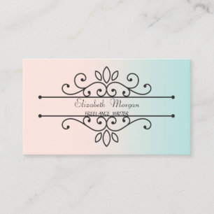 Tarjeta De Visita Viñeta profesional sofisticada Girly