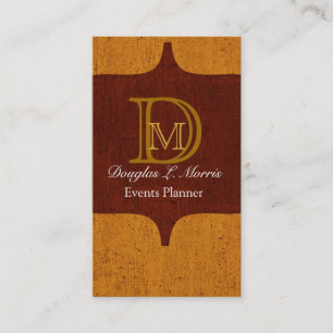 Tarjeta De Visita Viñeta texturada monogramada