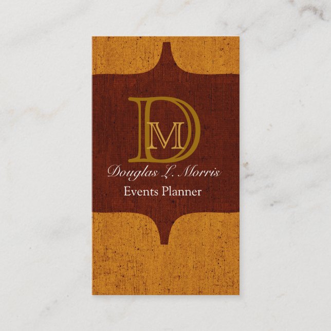 Tarjeta De Visita Viñeta texturada monogramada (Anverso)