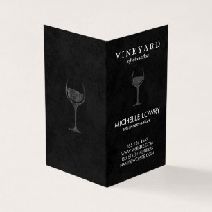 Tarjeta De Visita Vineyard Wine Lux Black