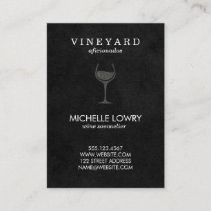 Tarjeta De Visita Vineyard Wine Lux Black