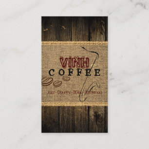 Tarjeta De Visita Vinh Coffee Shop Music