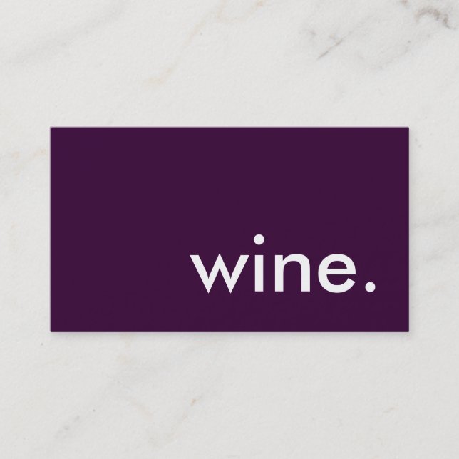 Tarjeta De Visita vino. (Anverso)