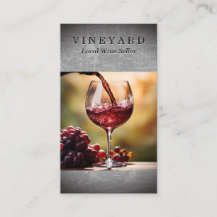Tarjeta De Visita Vino al vidrio Bodega