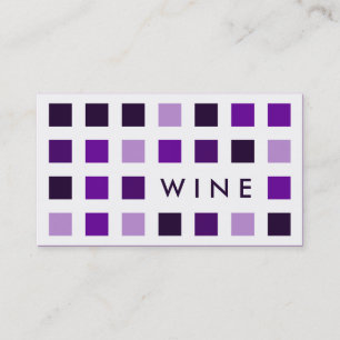 Tarjeta De Visita VINO (cuadrados de la MOD)