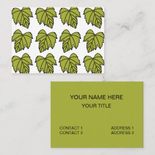 Tarjeta De Visita Vino de uva Vine Green Lees Vines