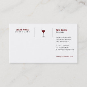 Tarjeta De Visita Vino (formato de cuadrícula)