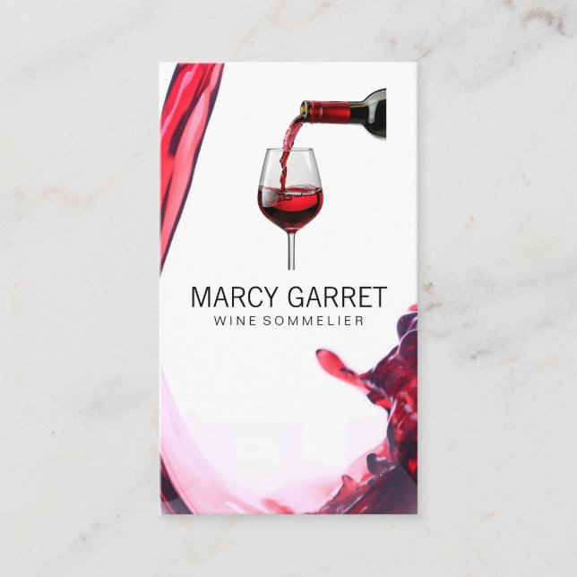 Tarjeta De Visita Vino Rojo | (Anverso)