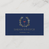 Vino Rojo Faux Gold Wreath Sommelier