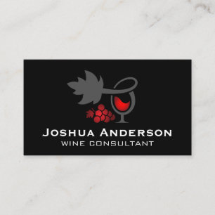 Tarjeta De Visita Vino Tinto   Uvas para Vino   Viñedo