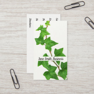 Tarjeta De Visita Vino verde de fondo marrón blanco inglés