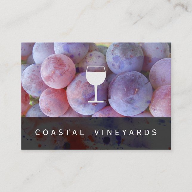 Tarjeta De Visita Vino Vino Vidrio (Anverso)