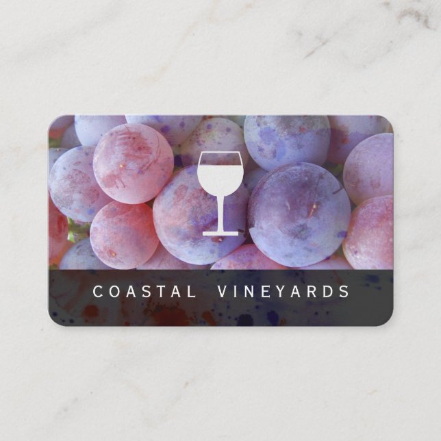 Tarjeta De Visita Vino Vino Vidrio (Anverso)
